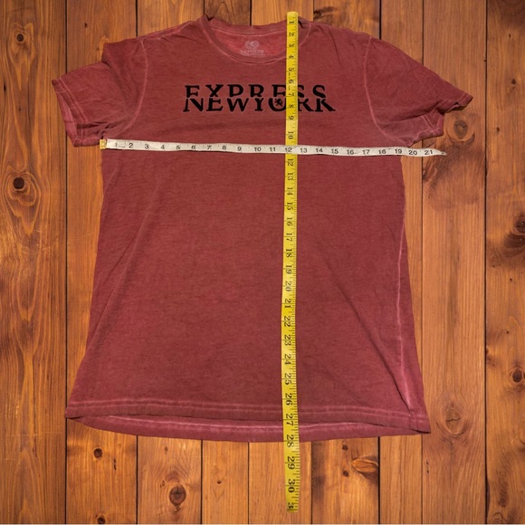 Express New York Vintage Red Died Shirt Lion Logo Buckle American Eagle - Picture 4 of 5